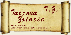 Tatjana Zolotić vizit kartica